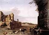 Cornelis van Poelenburgh Ruins of Ancient Rome painting
